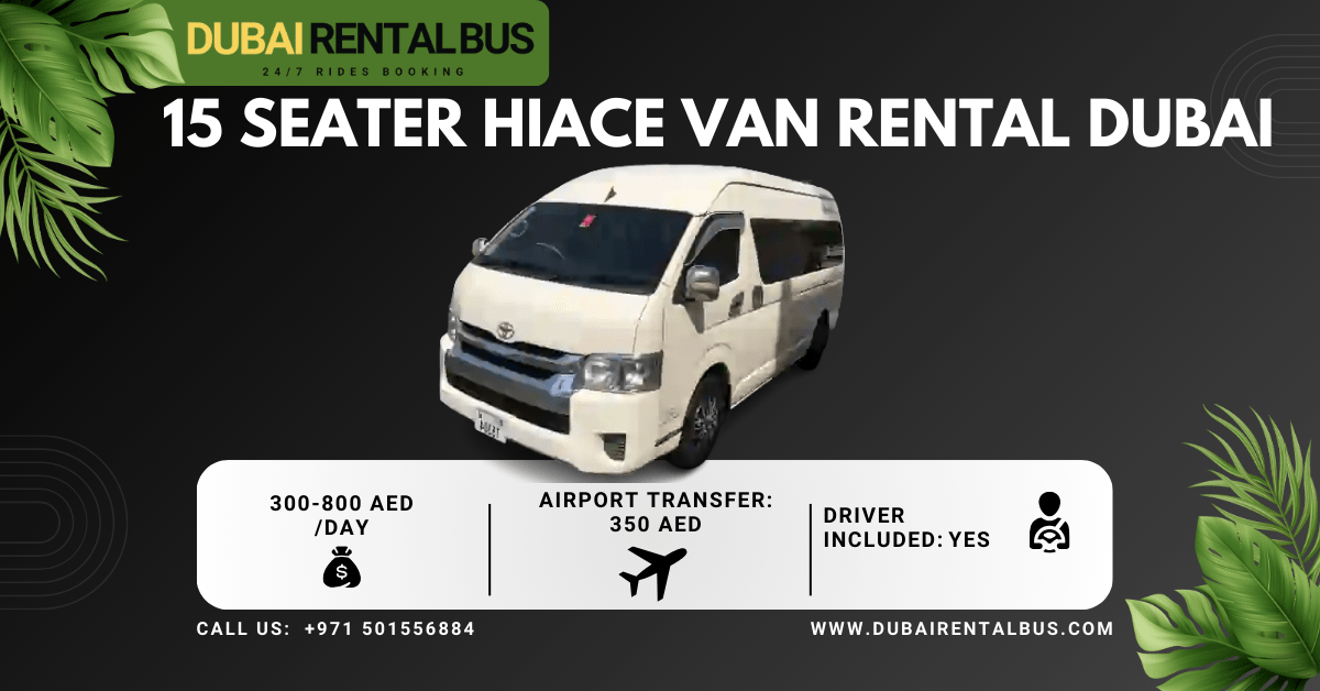 15 Seater Hiace Mini Van Rental With Driver