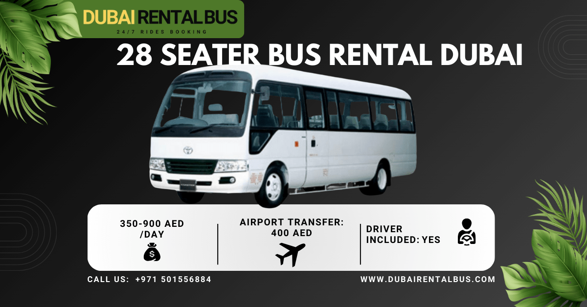 28 seater bus rental dubai